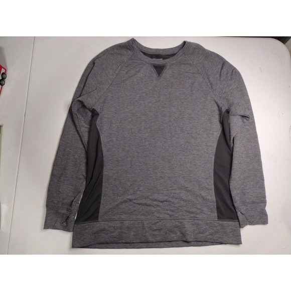 Cuddl Duds Tops - Cuddl Duds Warm & Cuddly Brushed Comfort Gray Long Sleeve Thumbhole Top Large